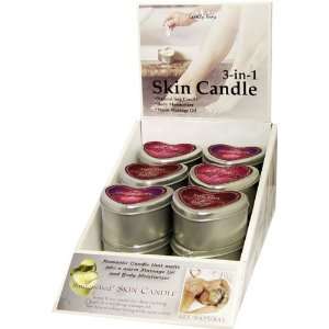Earthly Body Valentines Massage Candles Asst. Scnts 4.7Oz Hrt Tn Disp 