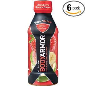 BodyArmor SuperDrink, Strawberry Banana Guava, 16 Ounce (Pack of 6)