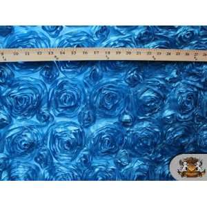  Acrylic Satin Blue Rosette Fabric / 58 60 Wide / Sold By 