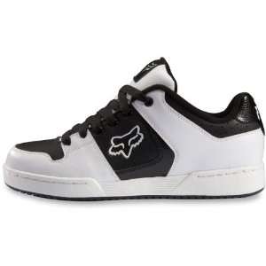  Fox Racing White/Black Quadrant Shoes