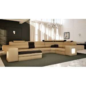  Italian Design Modern Sectional Sofa   Honey