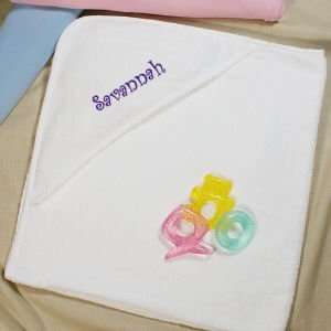  Embroidered Name Hooded Baby Towel Baby