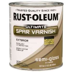  Rust Oleum 260168 Ultimate Spar Varnish, Quart, Semi Gloss 