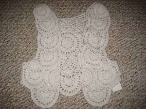 NEW Abercrombie & Fitch Womans Brit Crocheted Vest S 6  