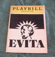 1981 PLAYBILL *EVITA* DERIN ALTAY, BROADWAY THEATRE ch  