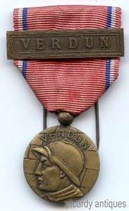 Verdun Medal, Anonymous with Verdun bar, France Military Veterans, ref 