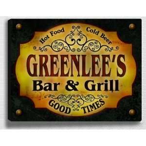  Greenlees Bar & Grill 14 x 11 Collectible Stretched 