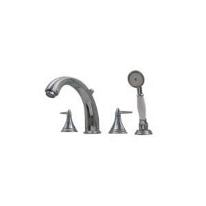   DECK MOUNT TUB FILLER SET WITH SMOOTH LINED ARCING SPOUT 514.413TF AC
