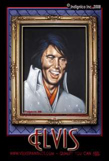 Black Velvet Painting of Elvis, 70s Vegas VELVET ELVIS  