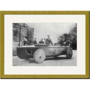   /Matted Print 17x23, Car Boat Combination Invention