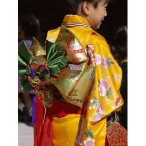  Tied Silk Sash (Obi), Kimono, Traditional Dress, Japan 