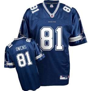  Men`s Dallas Cowboys #81 Terrell Owens Team Replica Jersey 
