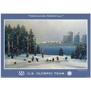  USA Olympic Team 13 x 18 Vancouver Snowfall Poster 
