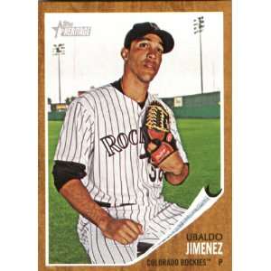   Ubaldo Jimenez   Colorado Rockies   MLB Trading Card in Screwdown Case