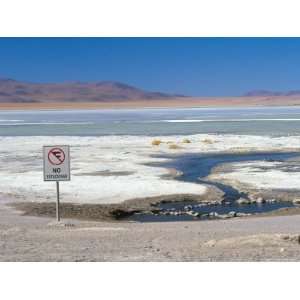  No Parking Sign, Laguna Colorada, Uyuni, Bolivia, South 