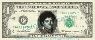 Michael Jackson Dollar Bill #5   Mint REAL $$$  