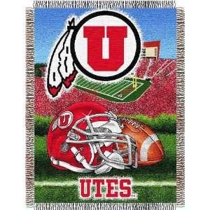 Utah Utes Blanket   Home Field Advantage 48X60 Tapestry Throw