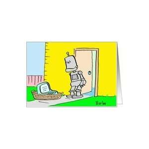  Robot, computer, doorstep, foundling, baby Card Health 