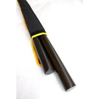Kamagong Arnis Stick Pair with Yellow and Black Carrying Case