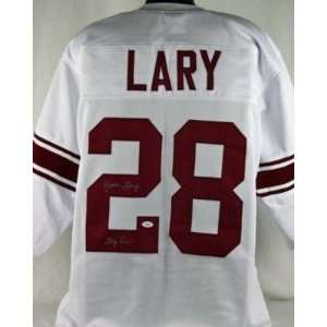  Yale Lary Signed Jersey   Authentic with gig Em 