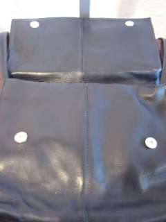 Womens Vtg Hobo International Black Leather Cross body,Messenger Bag 