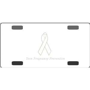 Teen Pregnancy Prevention Awareness Ribbon Vanity License Plate