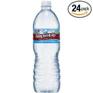 Arrowhead Bottled Water, 16.9 Ounce Flat Cap Bottles (Pack of 24 