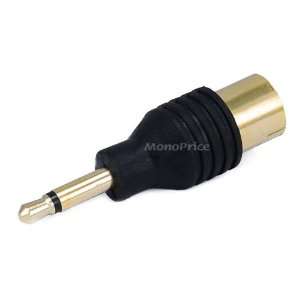 3.5mm Mono Plug to 9.5mm TV Jack Adaptor   Gold Plated 