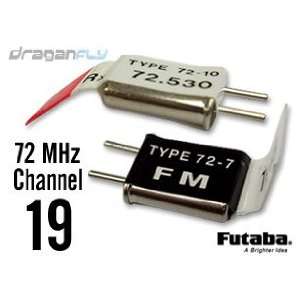  Futaba Channel 19 Crystal Set 72MHz FM Radio Receiver 