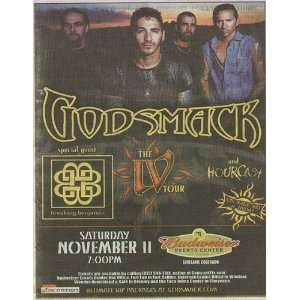  Godsmack Original Newspaper Concert Poster Ad 2006