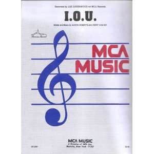  Sheet Music IOU Lee Greenwood 153 