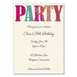  Pretty Patterned Party Invitation