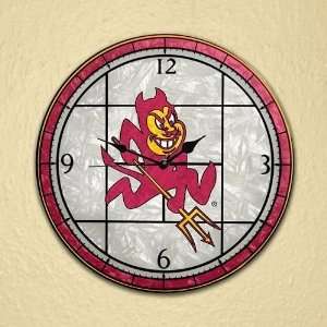    Arizona State Sun Devils 12 Art Glass Clock