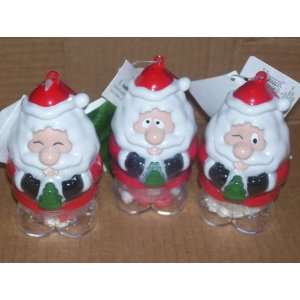  SET OF 3 SANTA CHRISTMAS FACE SPINNERS WITH HOLIDAY SHAPED 