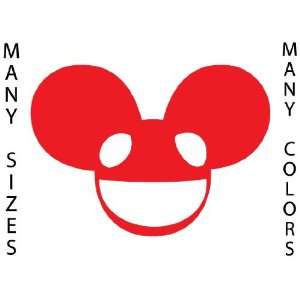  23 High   Red   Deadmau5 Logo Front View Self Adhesive 