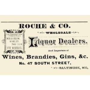  Roche & Co. Wholesale Liquor Dealers 28x42 Giclee on 