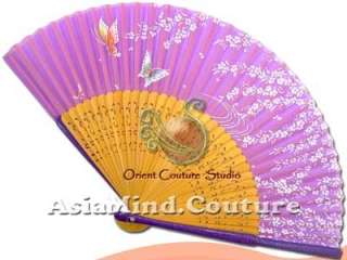 FQ05 Classic Style Silk Folding Hand Fan Free Acc FPR  