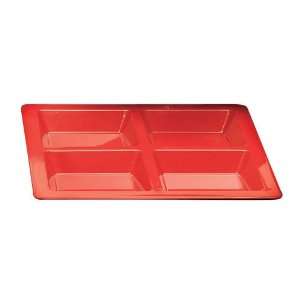 Thunder Group PS5104RD Passion Red Square Four Section Compartment 