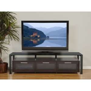  Black Glass Plateau Decor 71 TV Console Furniture & Decor