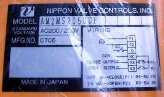 Nippon MS Compact Motorized Ball Valve AM2MS205UUP NEW  