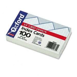  Oxford 02035   Grid Index Cards, 3 x 5, White, 100/Pack 