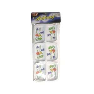  24 Packs of 3 Plastic Ashtrays 4x3