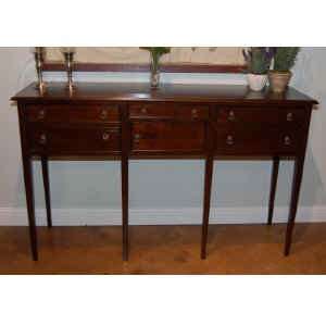  Five Drawer Buffet Table with Walnut Finish Furniture 