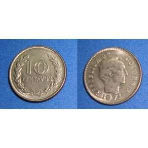    Brilliant Uncirculated 1971 Columbian 10 Centavos 