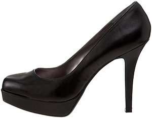 NINE WEST Hopefloat BLACK Platform Pumps Shoes Heels Leather Womens 