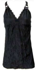 Pretty Angel Clothing Womens Camisole Crinkle Tank Top Silk Blend 