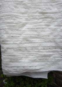 IVORY SHABBY CHIC CRUSHED BRODERIE ANGLAISE FABRIC 3M  