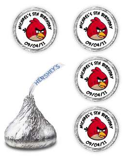 108 ANGRY BIRDS BIRTHDAY PARTY CANDY KISSES LABELS FAVORS WRAPPERS 