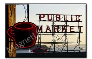 Pike Place Market   Seattle Souvenir Fridge Magnet #4  