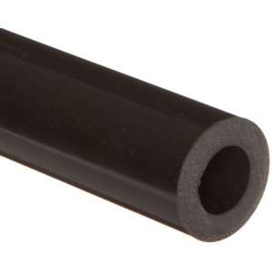 Black Polyurethane Seamless Round Tubing, 60A Durometer, ASTM D 624, 3 